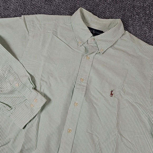 Ralph Lauren Other - Polo Ralph Lauren Classic Striped Button‎ Down Shirt Mens Size 18 34/35 Green